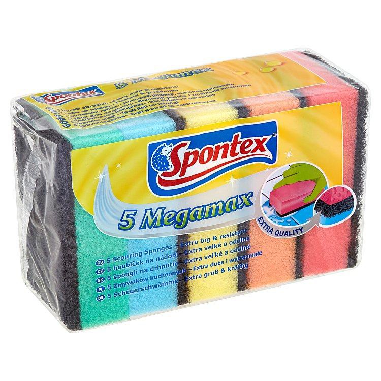 Hubka velká Spontex Megamax 5ks č.70026 | Úklidové a ochranné pomůcky - Drátěnky, houby a houbičky Hubka velká Spontex Megamax 5ks č.70026 | Úklidové a ochranné pomůcky - Drátěnky, houby a houbičky